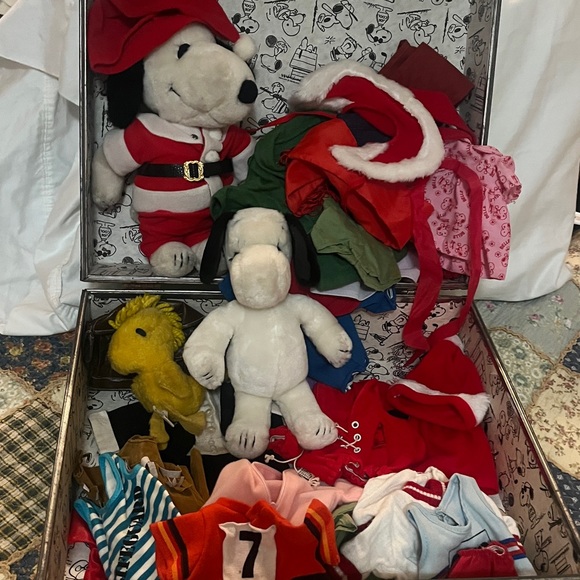 Vintage Snoopy and Woodstock metal trunk - Picture 2 of 7